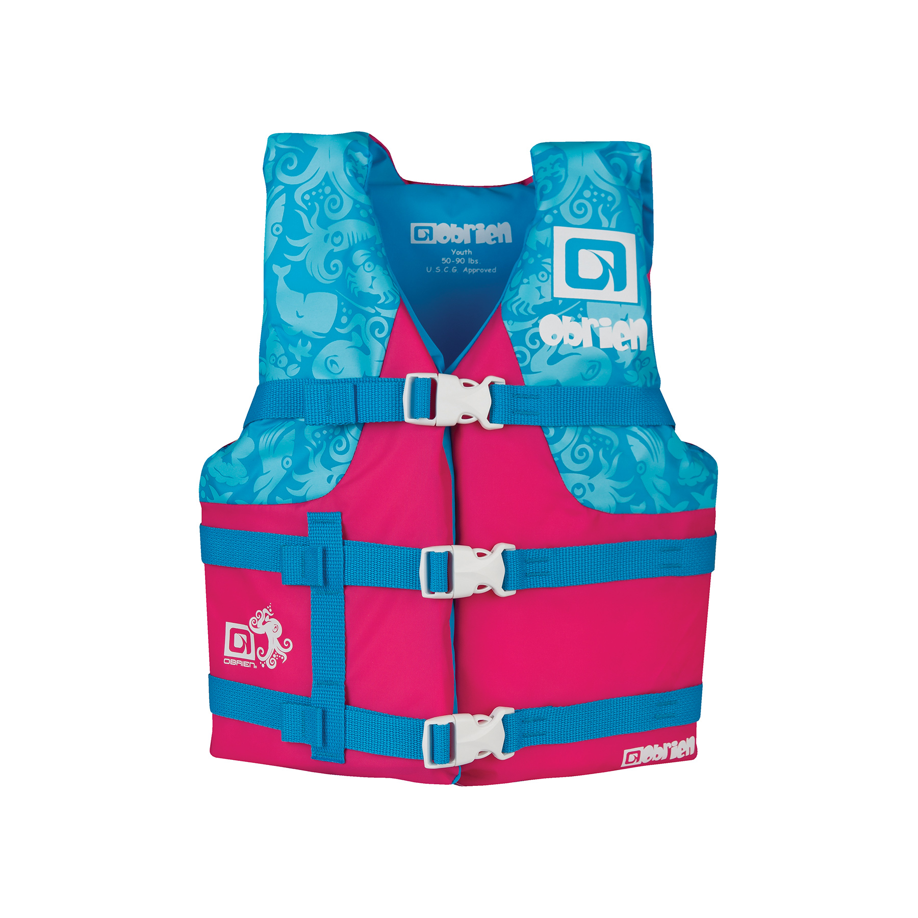 Obrien Youth Nylon Vest Blue | Pink - Luxury Yacht Sea Toys